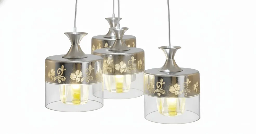 Hanging Light 4 Glass  (666HB)