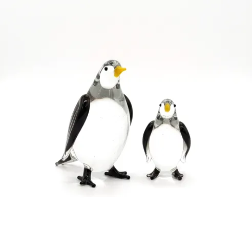 Glass Black Penguin Showpiece (21)