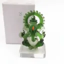 Green Glass Ganesha Idol(8)