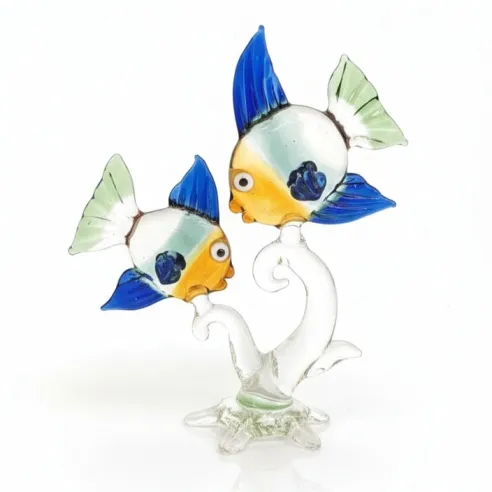 Handcrafted Glass Dual-Fish Figurine (22)