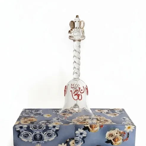 Handcrafted Glass Puja Bell( 17)
