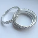 Handcrafted Rhodium-Plated Crystal Bangles(B6)