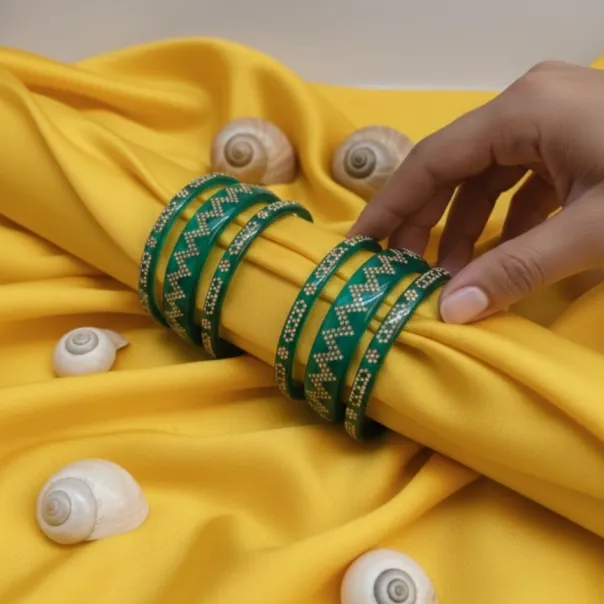 Elegant Green Bangles (B30) (2X4)