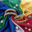 Elegant Pearl Fusion Bangles (B18)