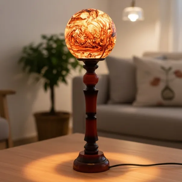 Ethereal Marble Glow Sphere Lamp(595)