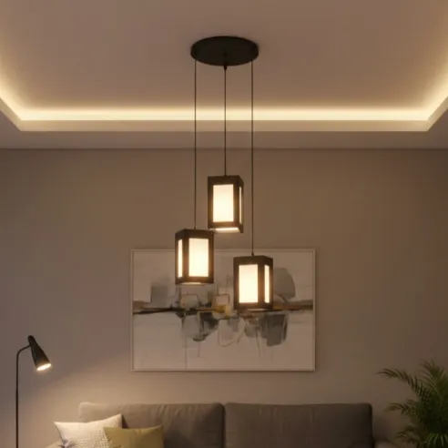 Height Adjustable Modern Triple Pendant (1141)