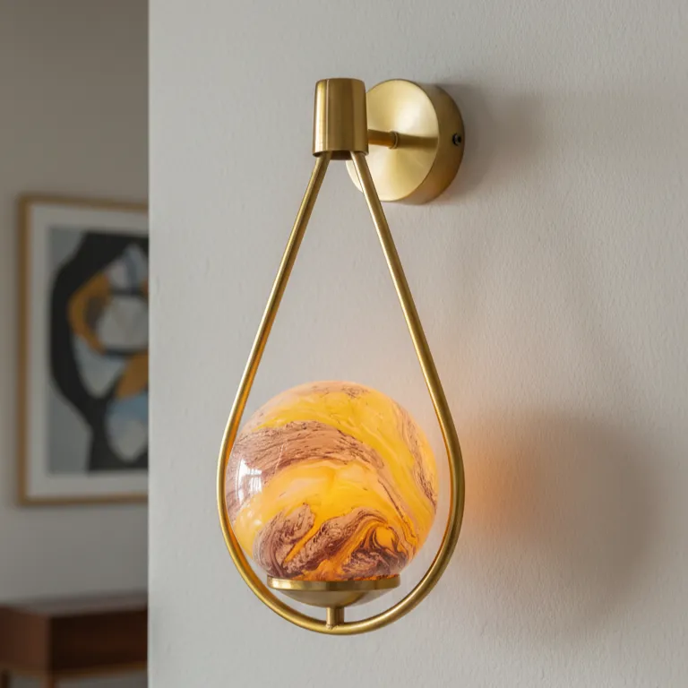 Elegant Golden Teardrop Wall Lamp(GL1)
