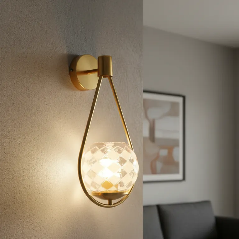 Elegant Golden Teardrop Wall Lamp(GL2)