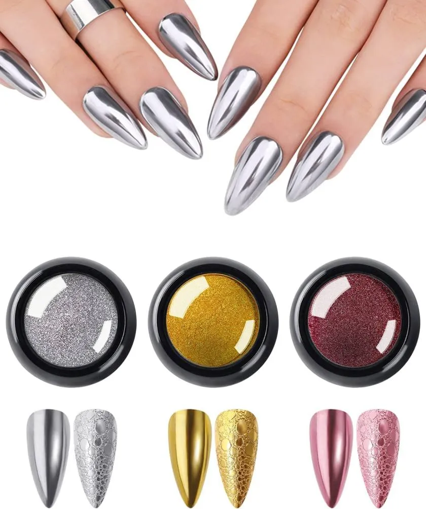 3 Colors Chrome Nail Powder Pack of 1 (131)