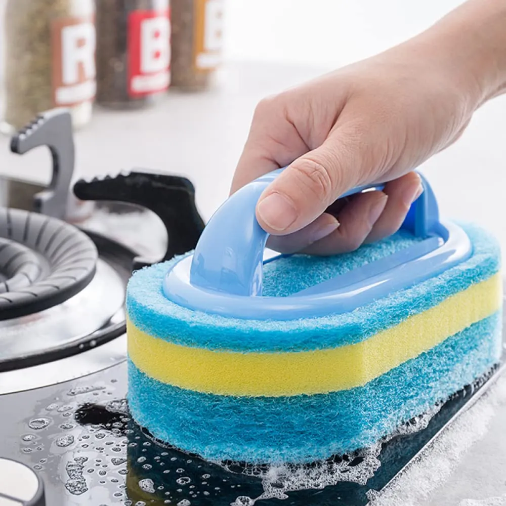 Handled Bathtub Scrubber Sponge Brush (T157)