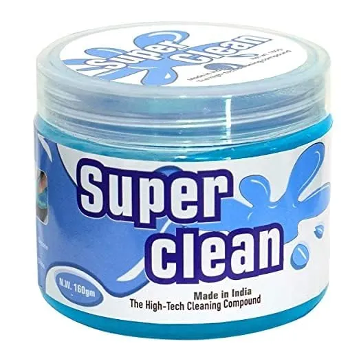 Super Clean Magic Gel (160 Gram) - Reusable Car Slime Dust Cleaner (T162)