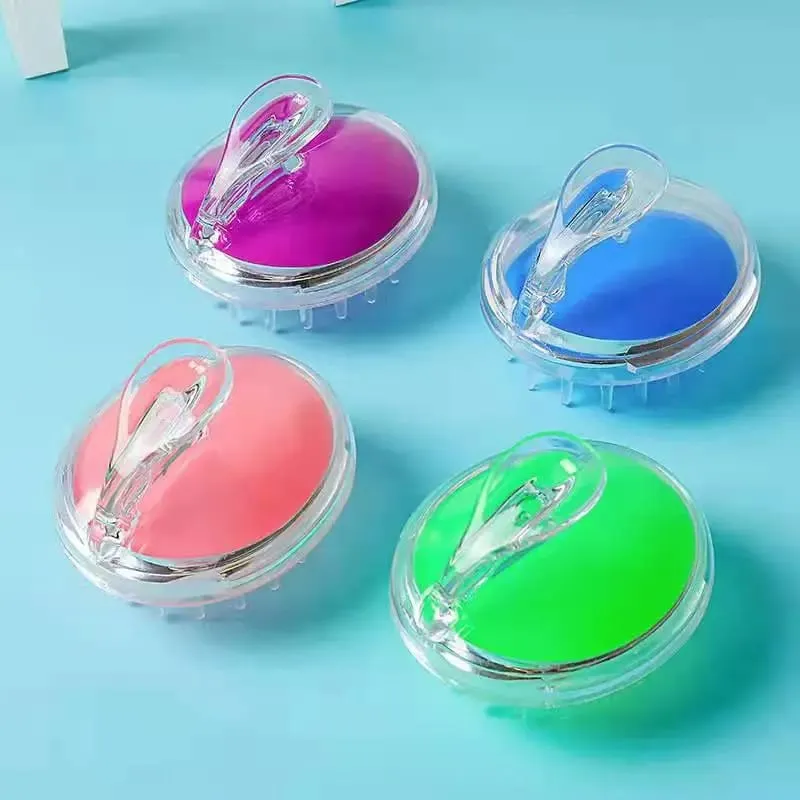 Silicone Hair Scalp Massager Shampoo Brush 4pcs (T165)