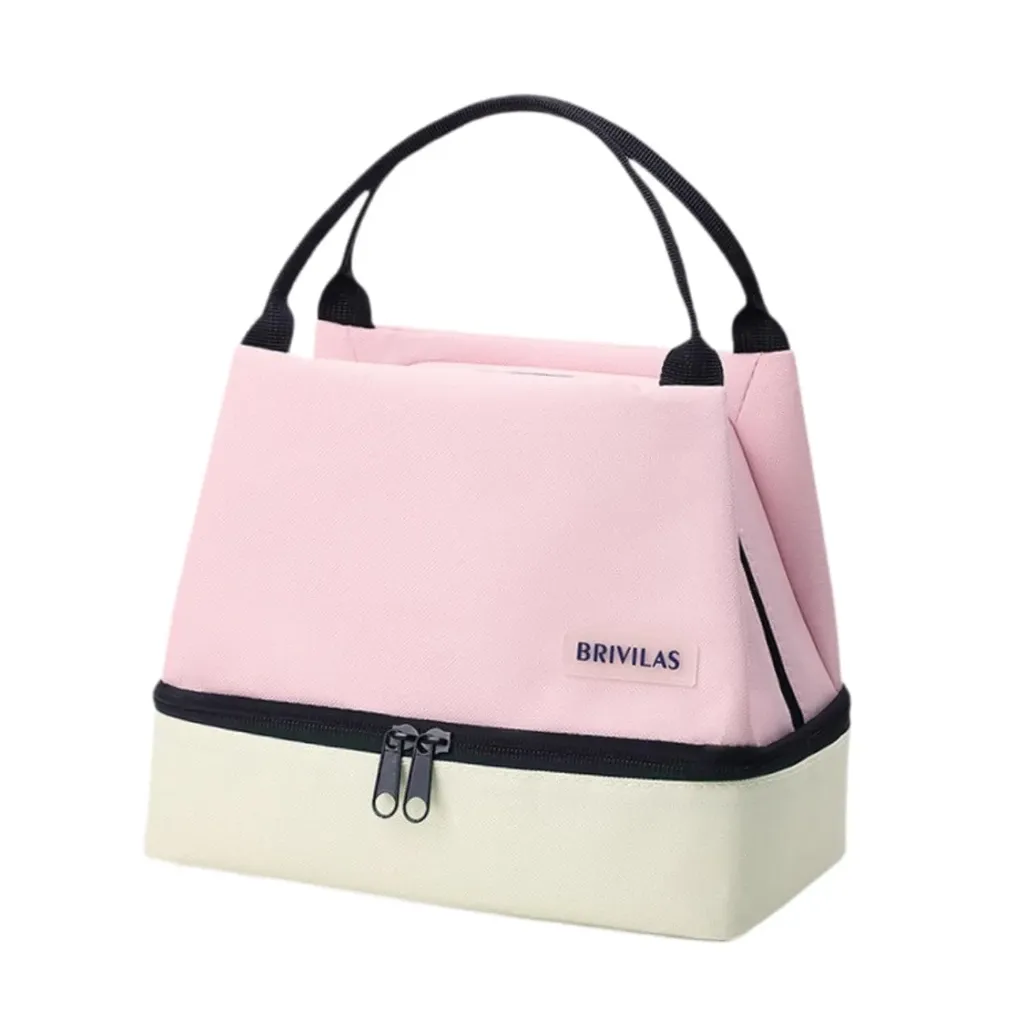 Double Deck Insulated Lunch Box Tote Bag(T205)