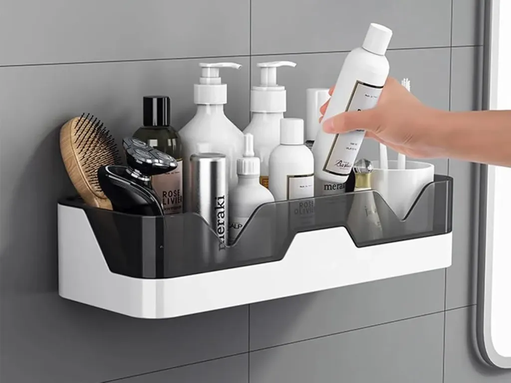 Sleek Modern Adhesive Bathroom Caddy (DN25)